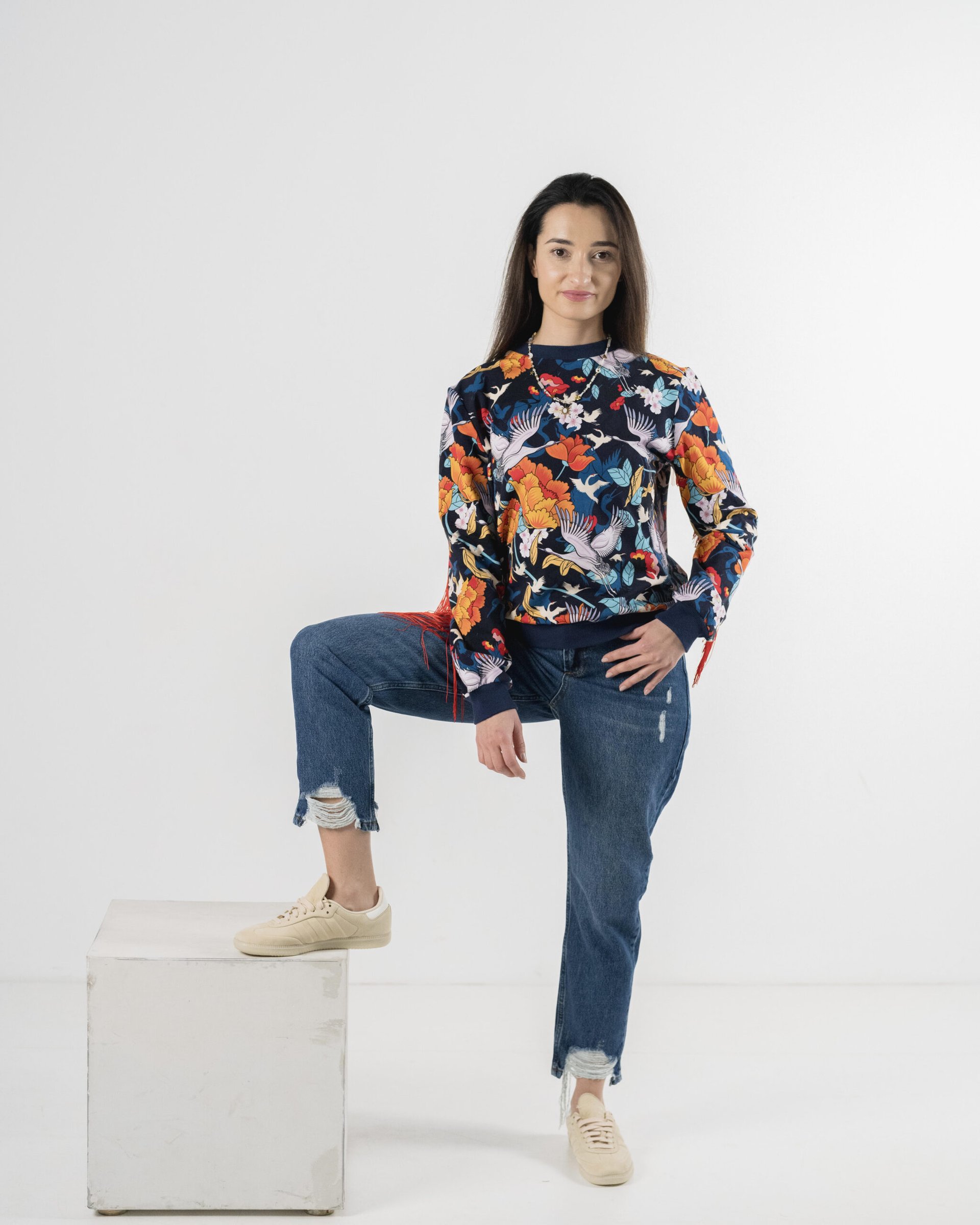 RUBY SWEATSHIRT RED FRINGES SPIRITUAL FLIGHT & ENERGY