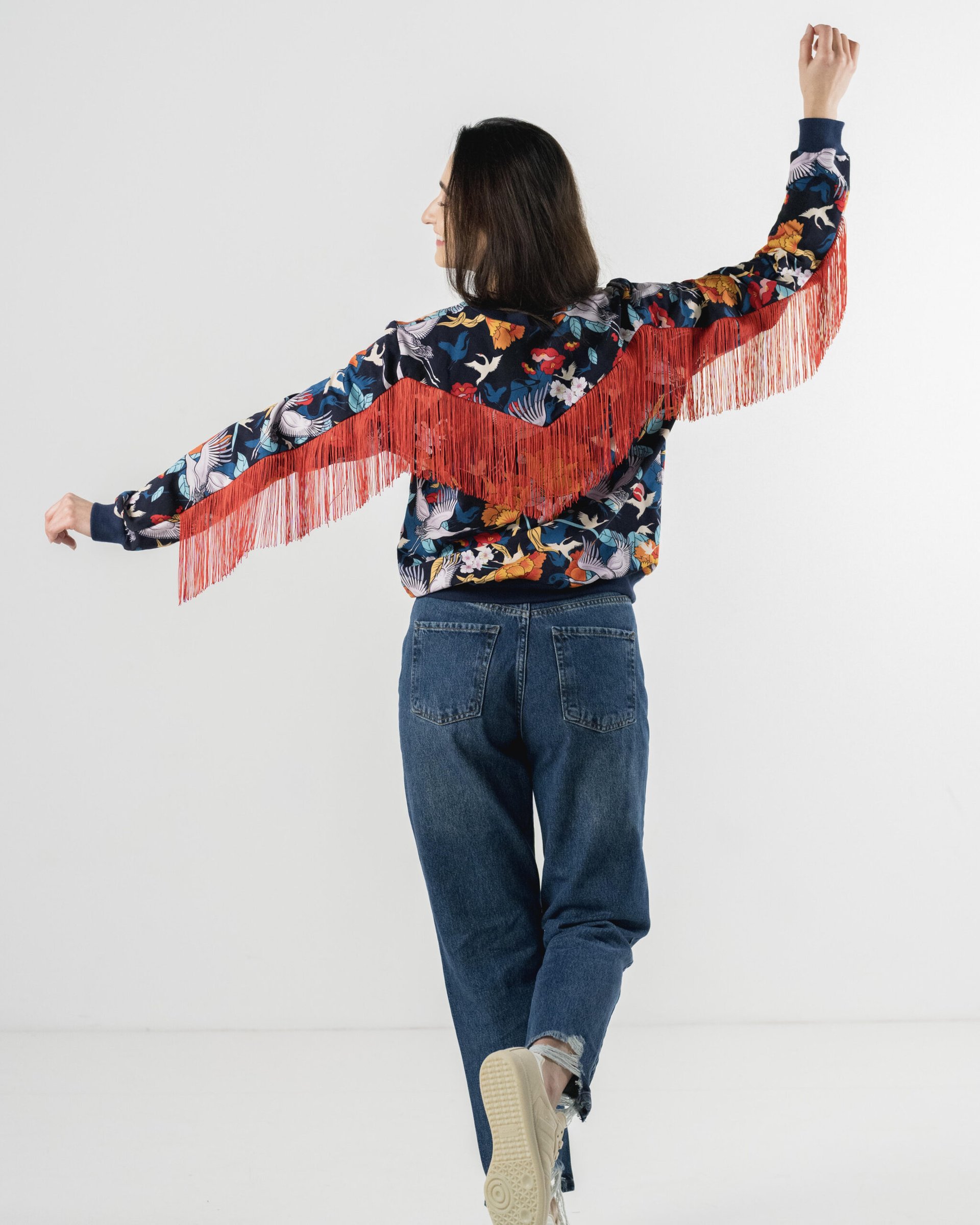 RUBY SWEATSHIRT RED FRINGES SPIRITUAL FLIGHT & ENERGY