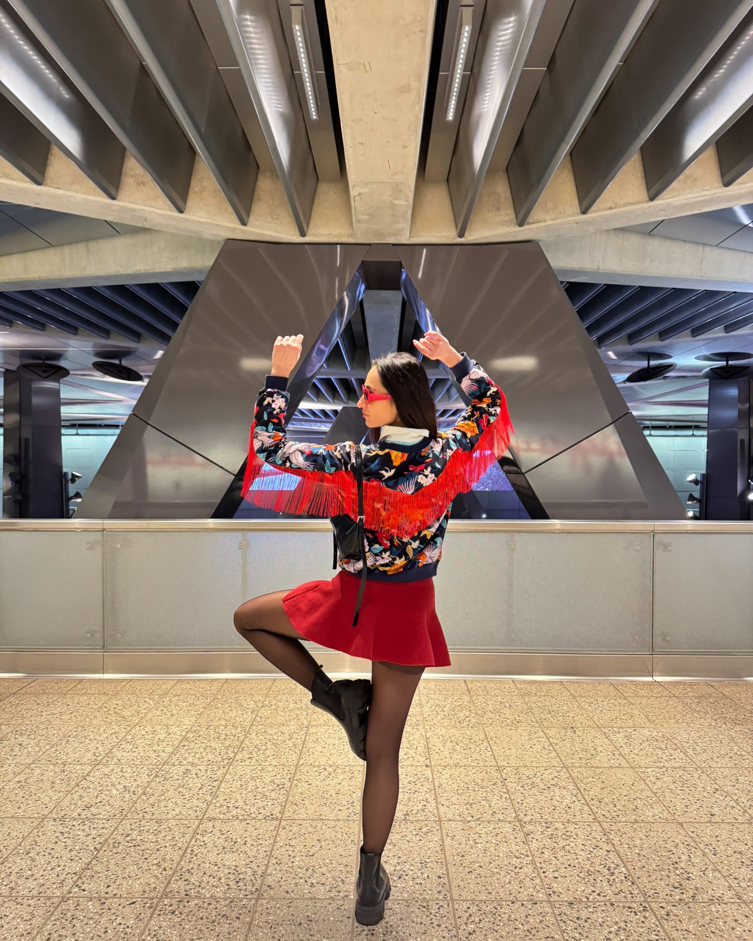 RUBY SWEATSHIRT RED FRINGES SPIRITUAL FLIGHT & ENERGY